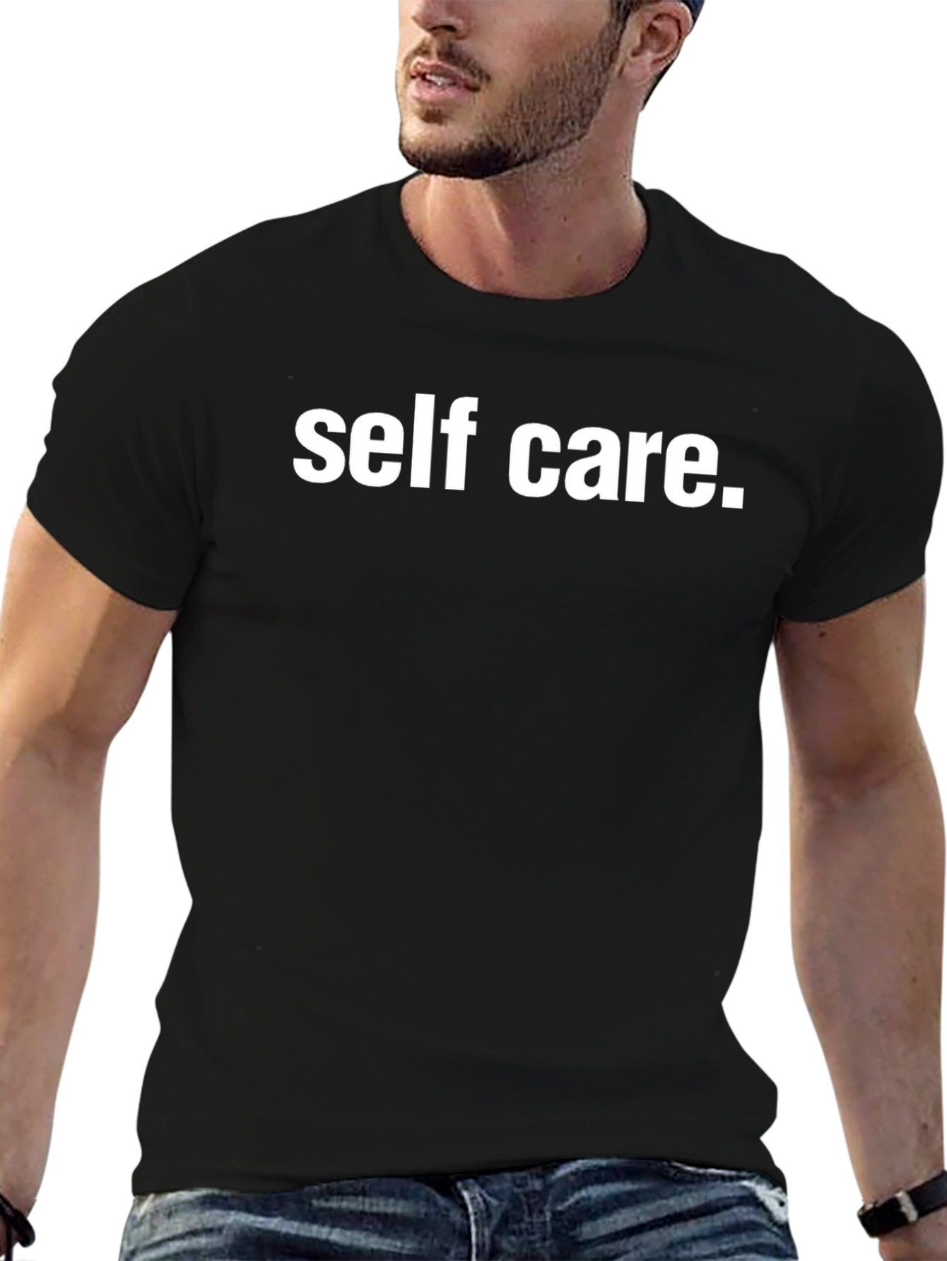 Self Care Statement Tee - Black Comfort