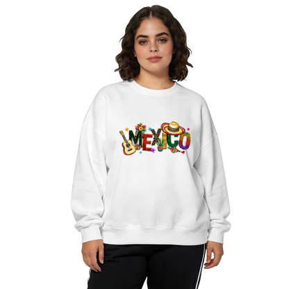 Vibrant Mexico Culture Theme Graphic Crewneck Sweatshirt