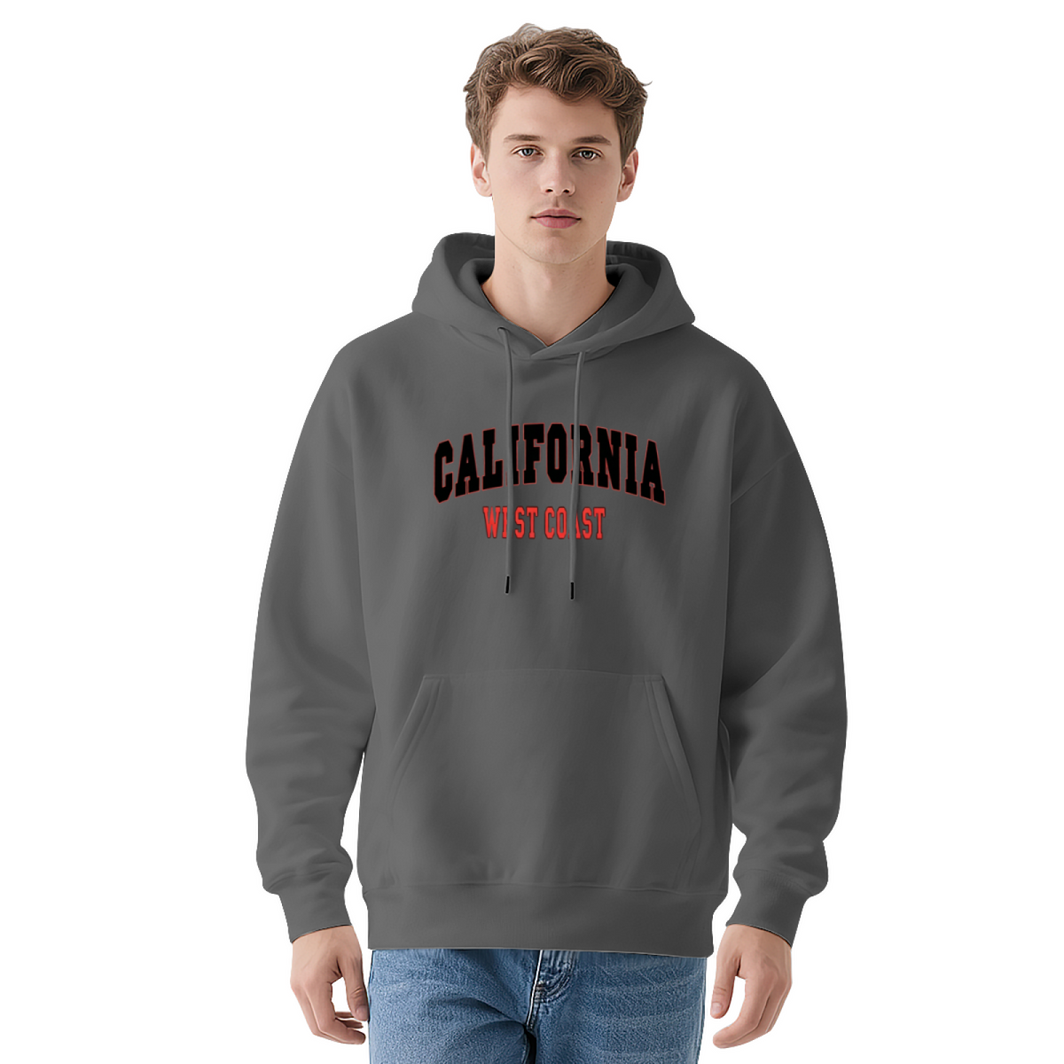 California West Coast Retro College?Style Hoodie
