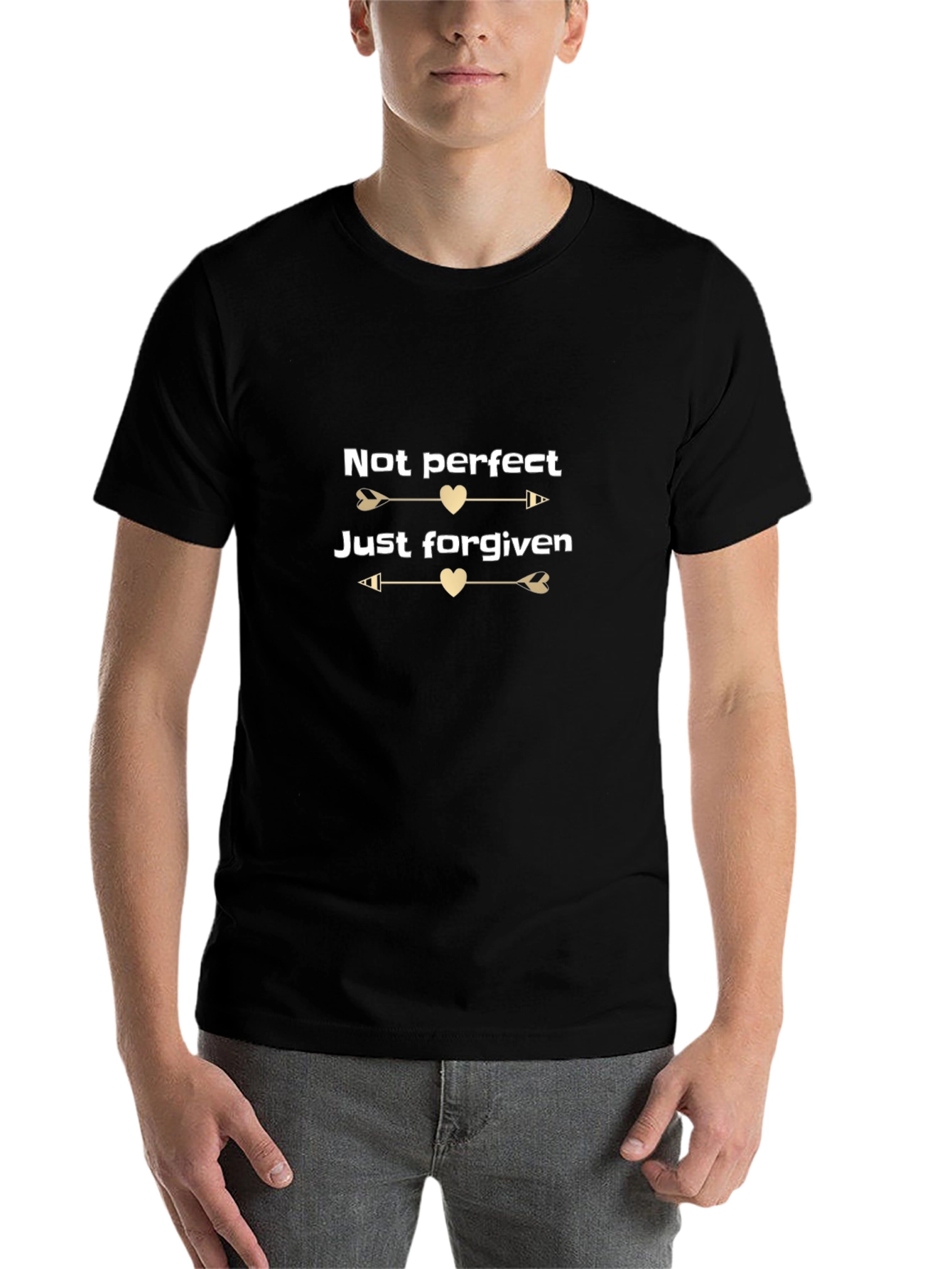Not Perfect Just Forgiven Black T-Shirt
