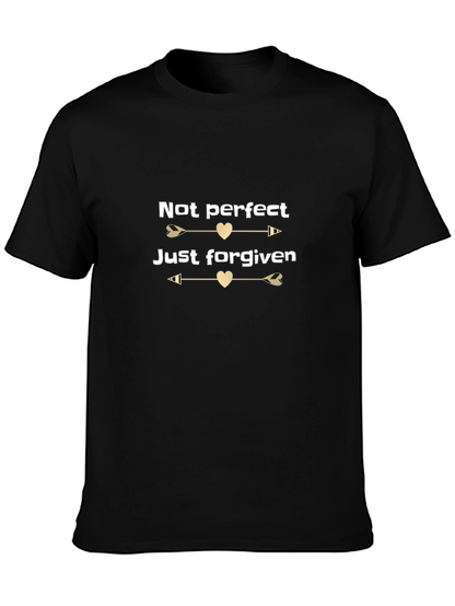 Not Perfect Just Forgiven Black T-Shirt