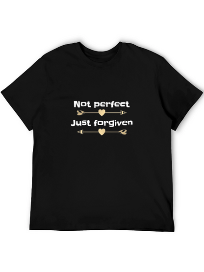 Not Perfect Just Forgiven Black T-Shirt