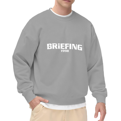 Retro Cracked BRIEFING 1998 Streetwear Crewneck Sweatshirt