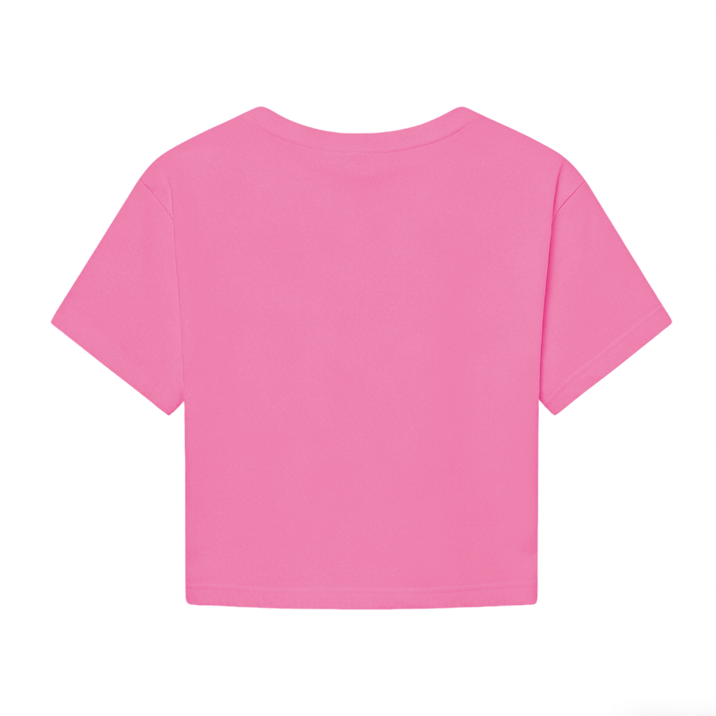 Tropical Hibiscus Flower Hot Pink Crop Top ¨C Summer Vacation Hawaiian Cute Women Tee