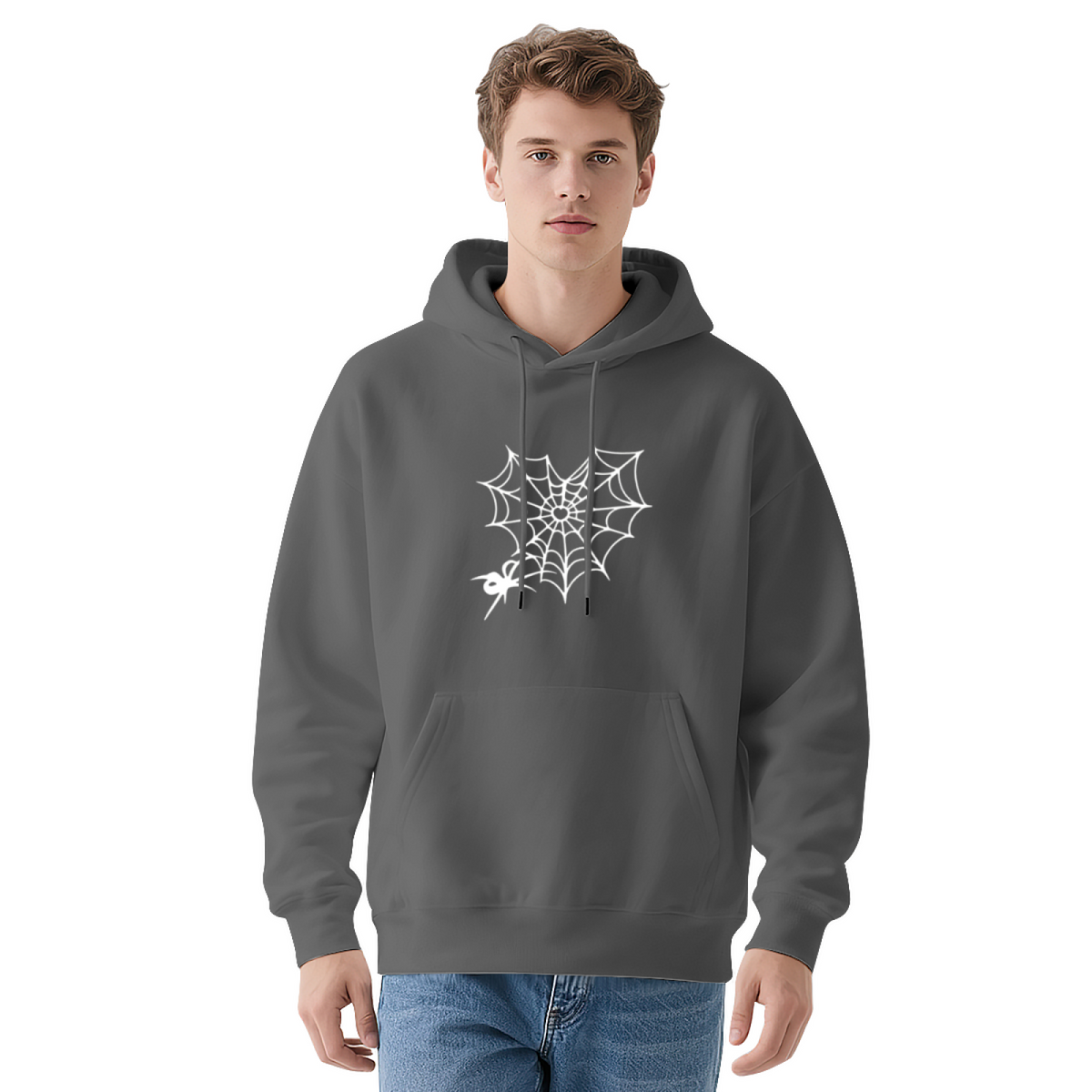 German Funny Quote Wooden Cross Graphic Navy Hoodie
