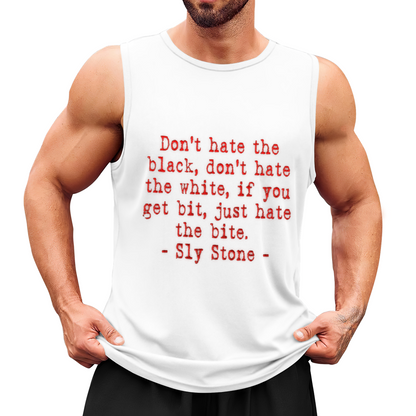 Sly Stone Quote Text Print Tank Top Unisex Cotton Sleeveless T-Shirt Casual Summer Streetwear Vest Multiple Colors