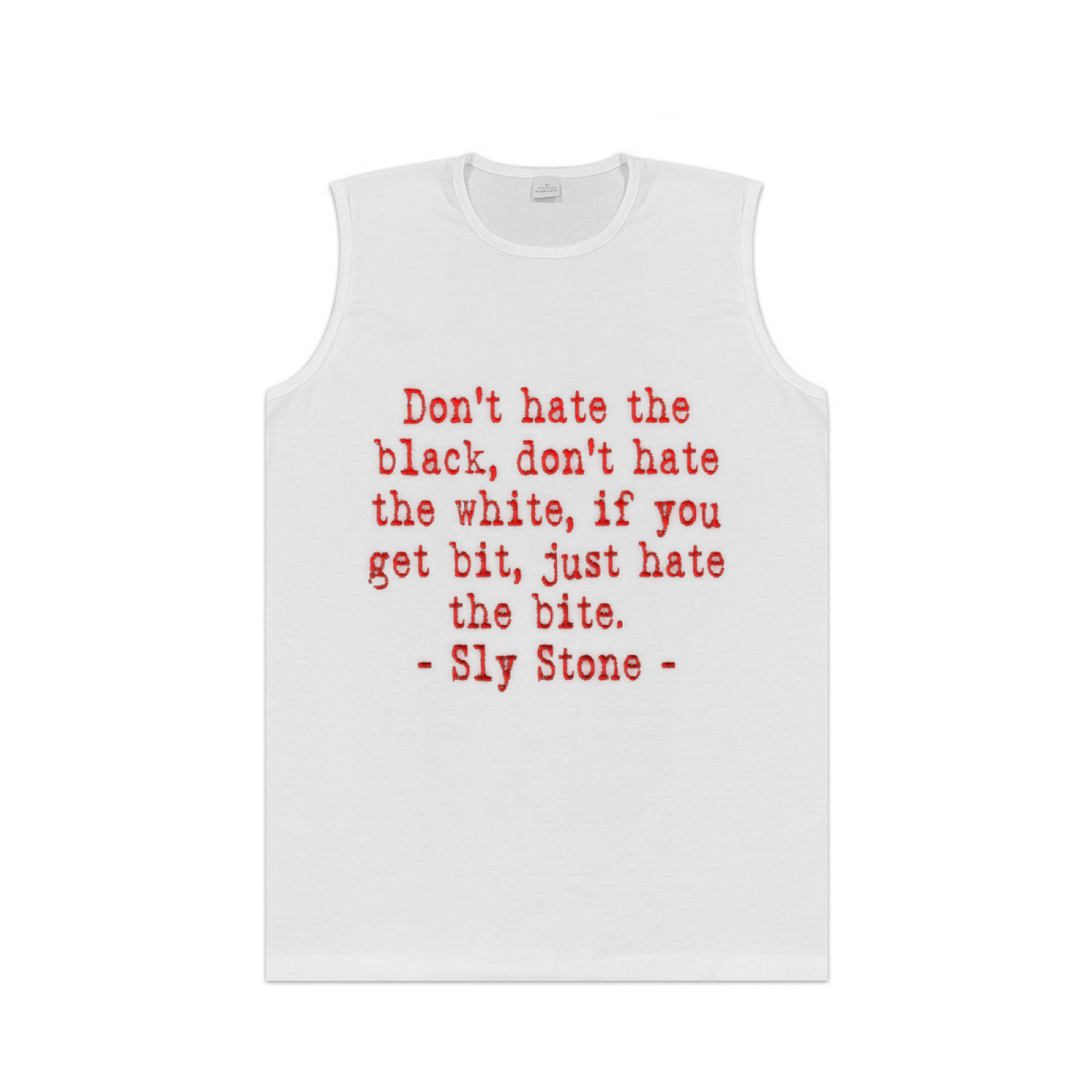 Sly Stone Quote Text Print Tank Top Unisex Cotton Sleeveless T-Shirt Casual Summer Streetwear Vest Multiple Colors