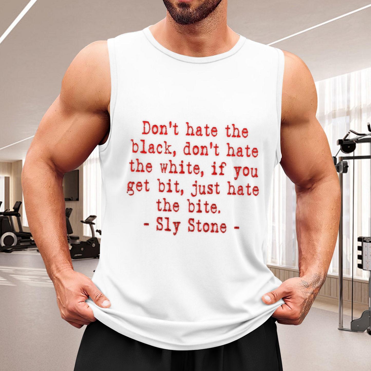 Sly Stone Quote Text Print Tank Top Unisex Cotton Sleeveless T-Shirt Casual Summer Streetwear Vest Multiple Colors