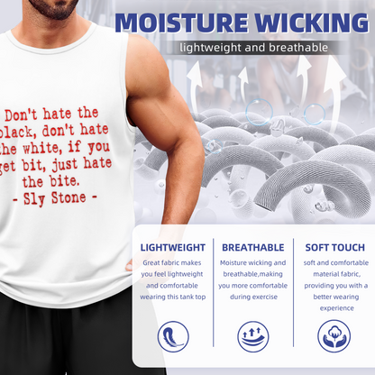Sly Stone Quote Text Print Tank Top Unisex Cotton Sleeveless T-Shirt Casual Summer Streetwear Vest Multiple Colors