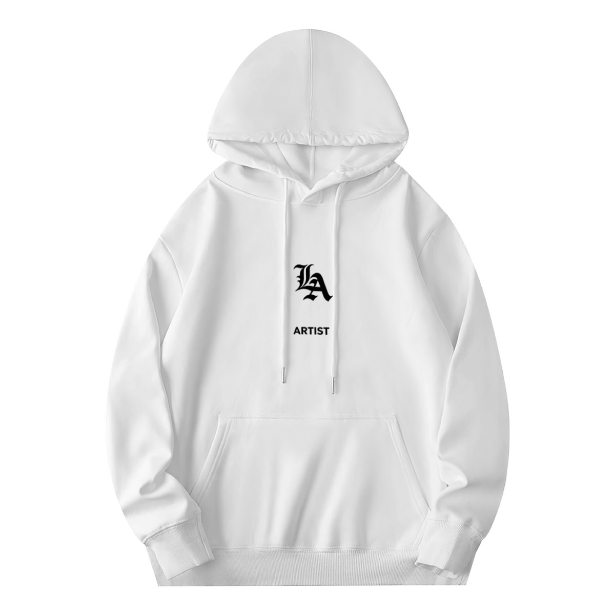 Minimal LA Artist Gothic Letter Print Hoodie