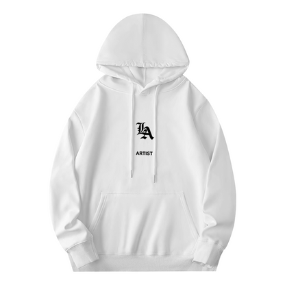 Minimal LA Artist Gothic Letter Print Hoodie