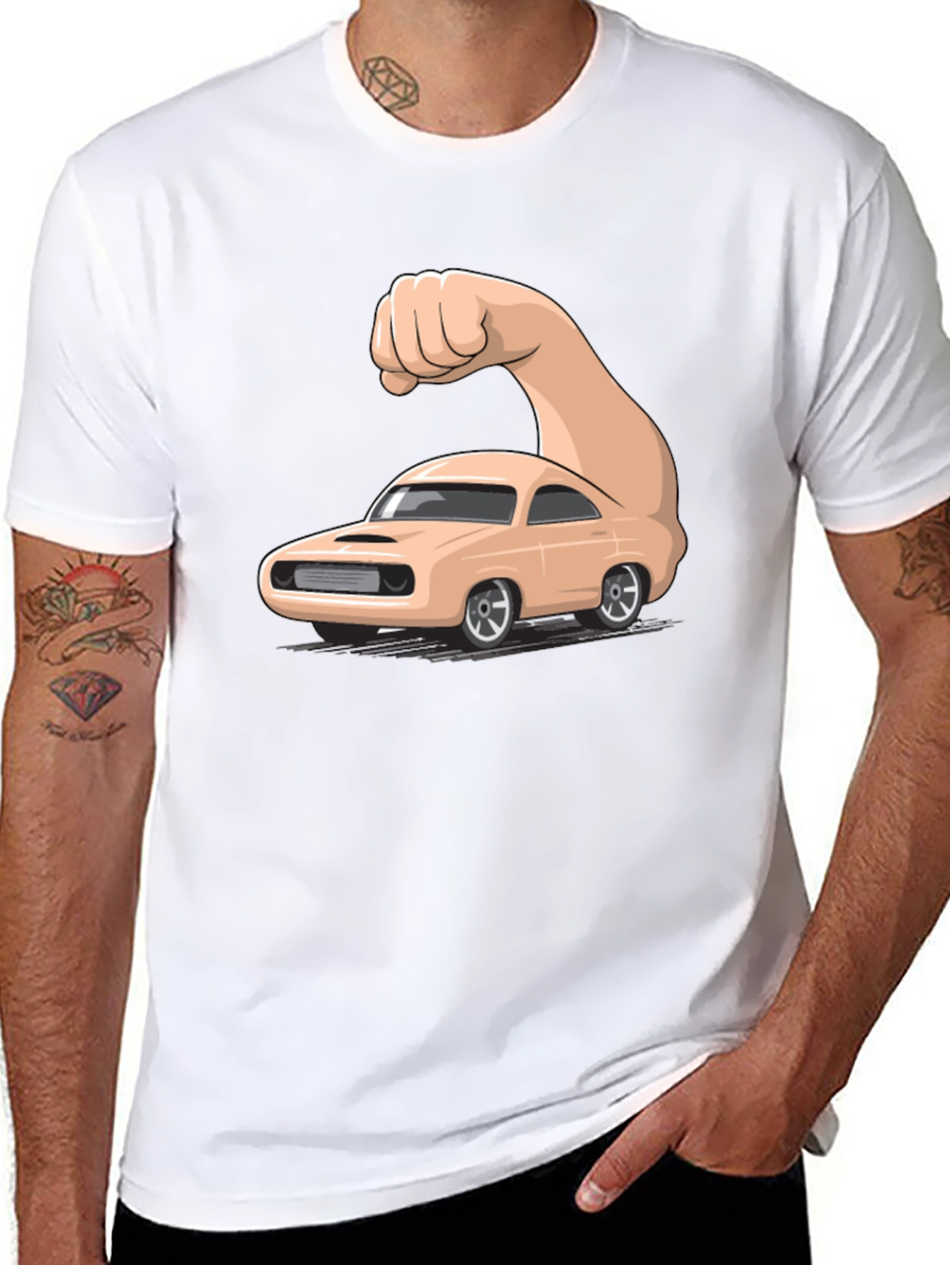 Muscle Car Graphic T-Shirt - Mens Black Tee