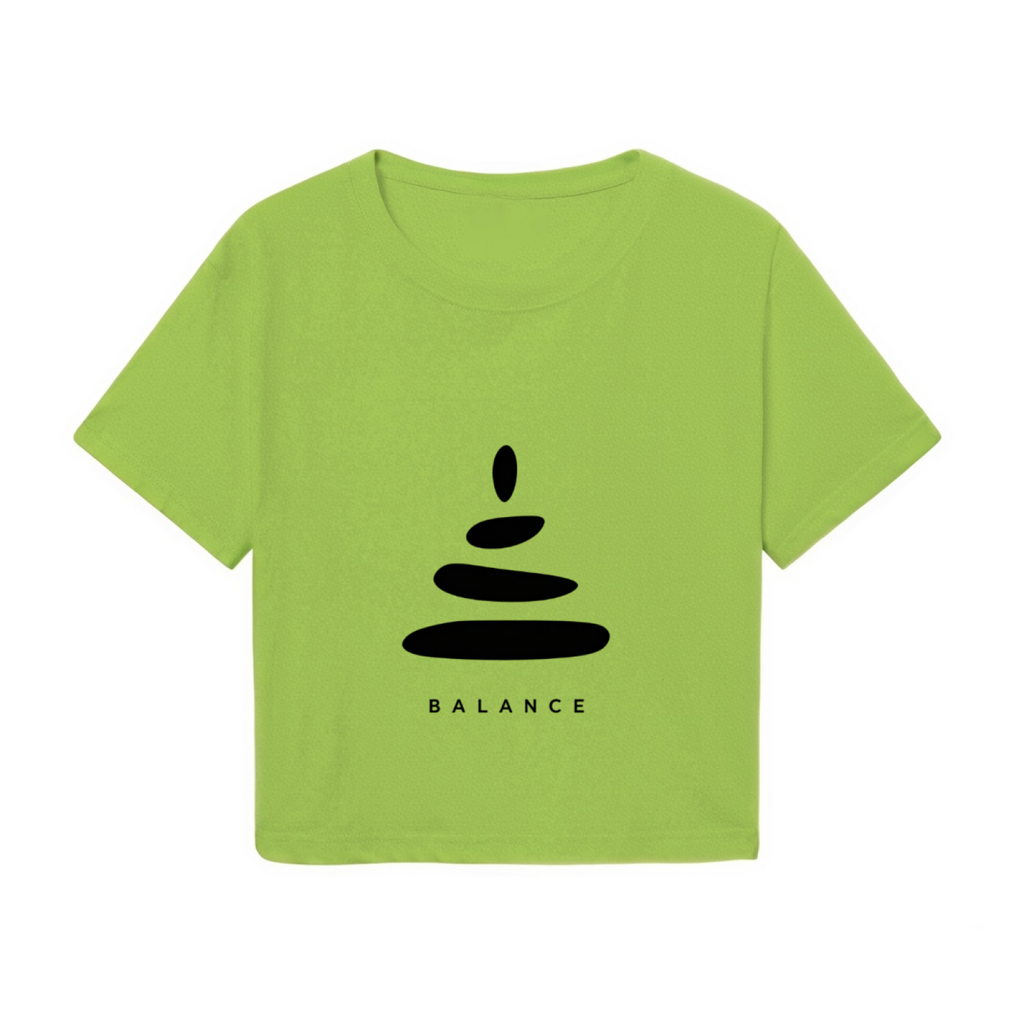 Balance Stack Stone Calm Lime Crop Top