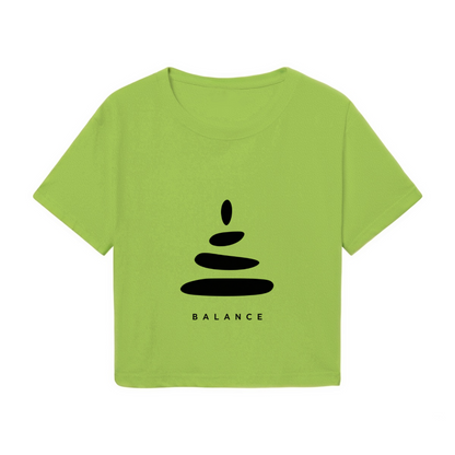 Balance Stack Stone Calm Lime Crop Top