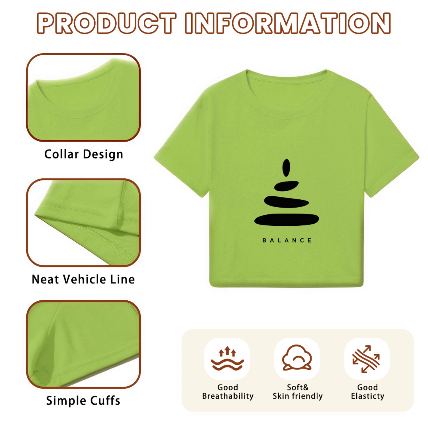 Balance Stack Stone Calm Lime Crop Top