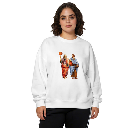 Funny Ancient Philosophers Playing Basketball Crewneck Sweatshirt