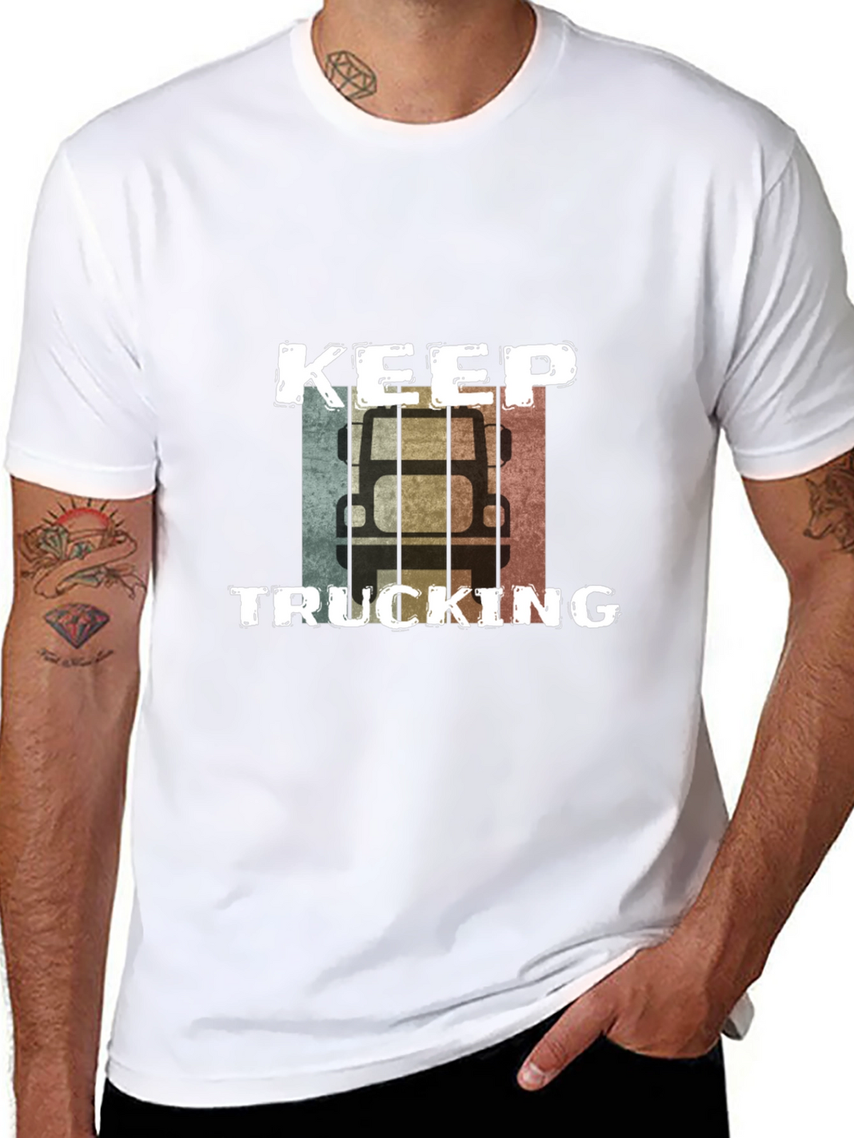 Keep Trucking Retro Graphic Tee
