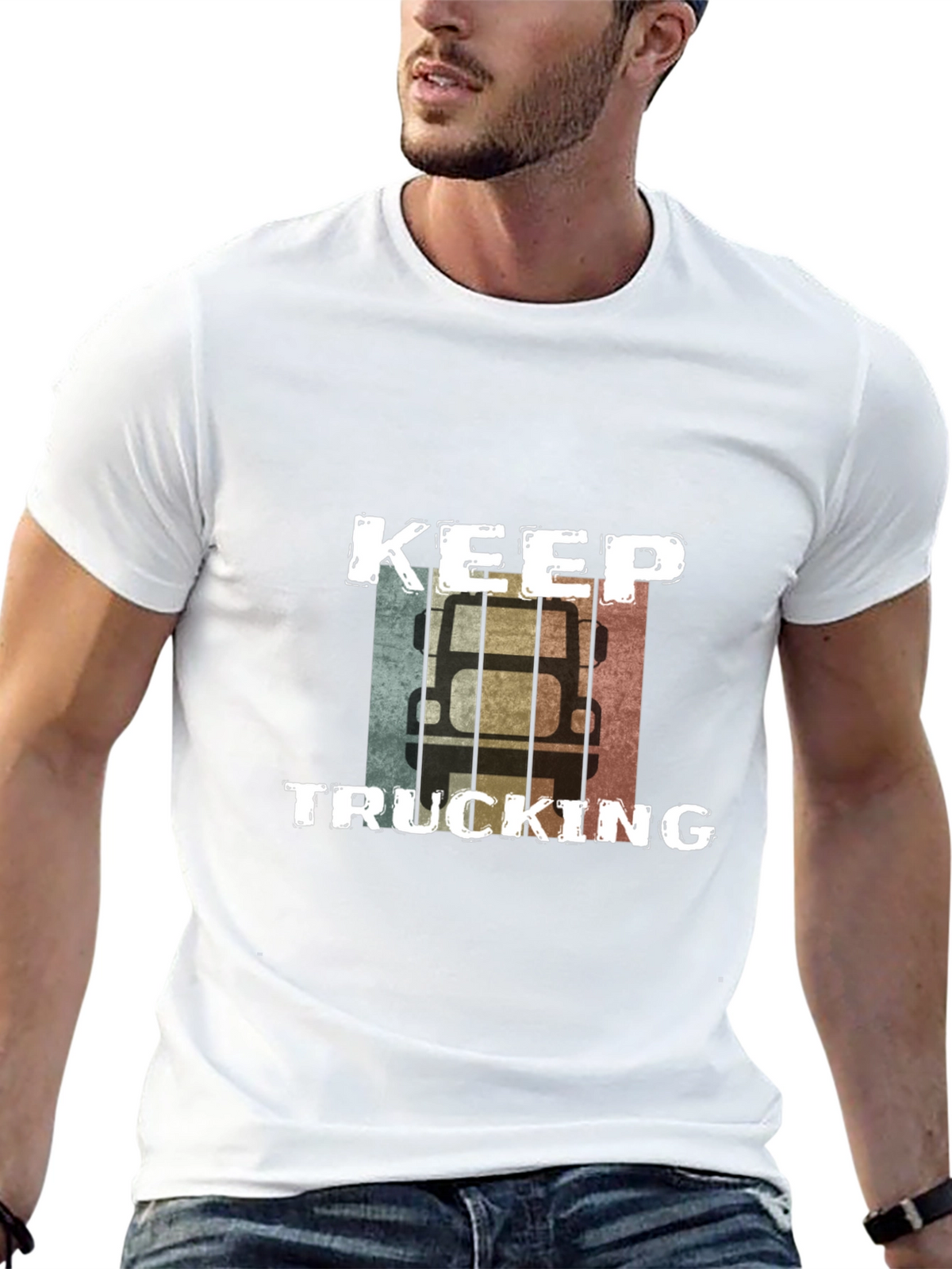 Keep Trucking Retro Graphic Tee