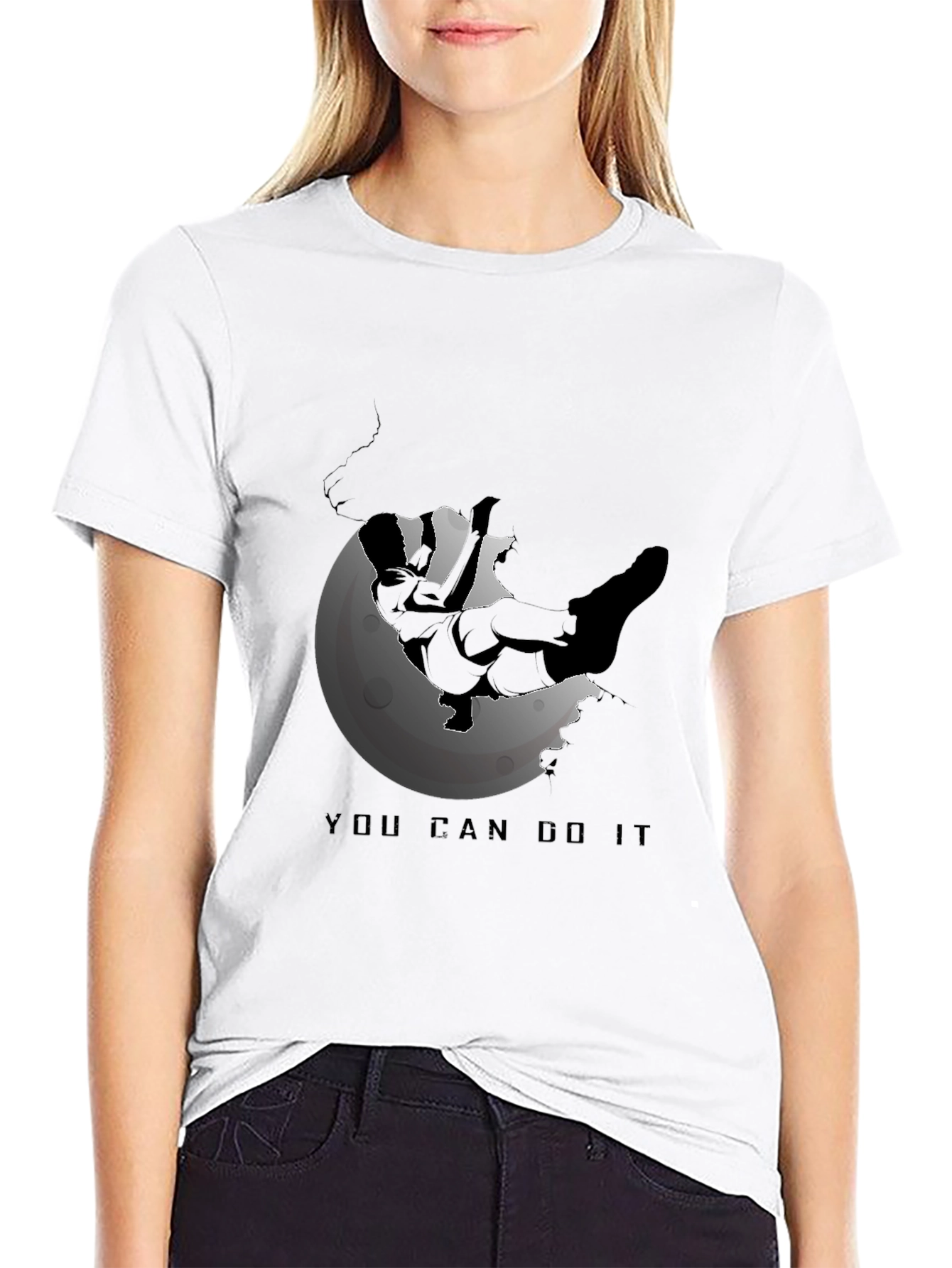 Motivational Climber T-Shirt - You Can Do It!