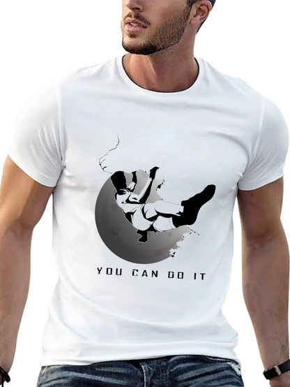 Motivational Climber T-Shirt - You Can Do It!