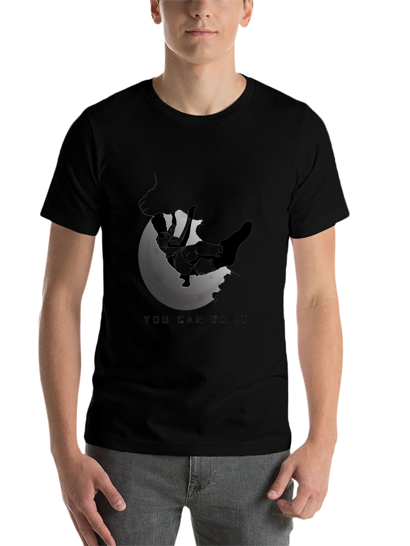 Motivational Climber T-Shirt - You Can Do It!