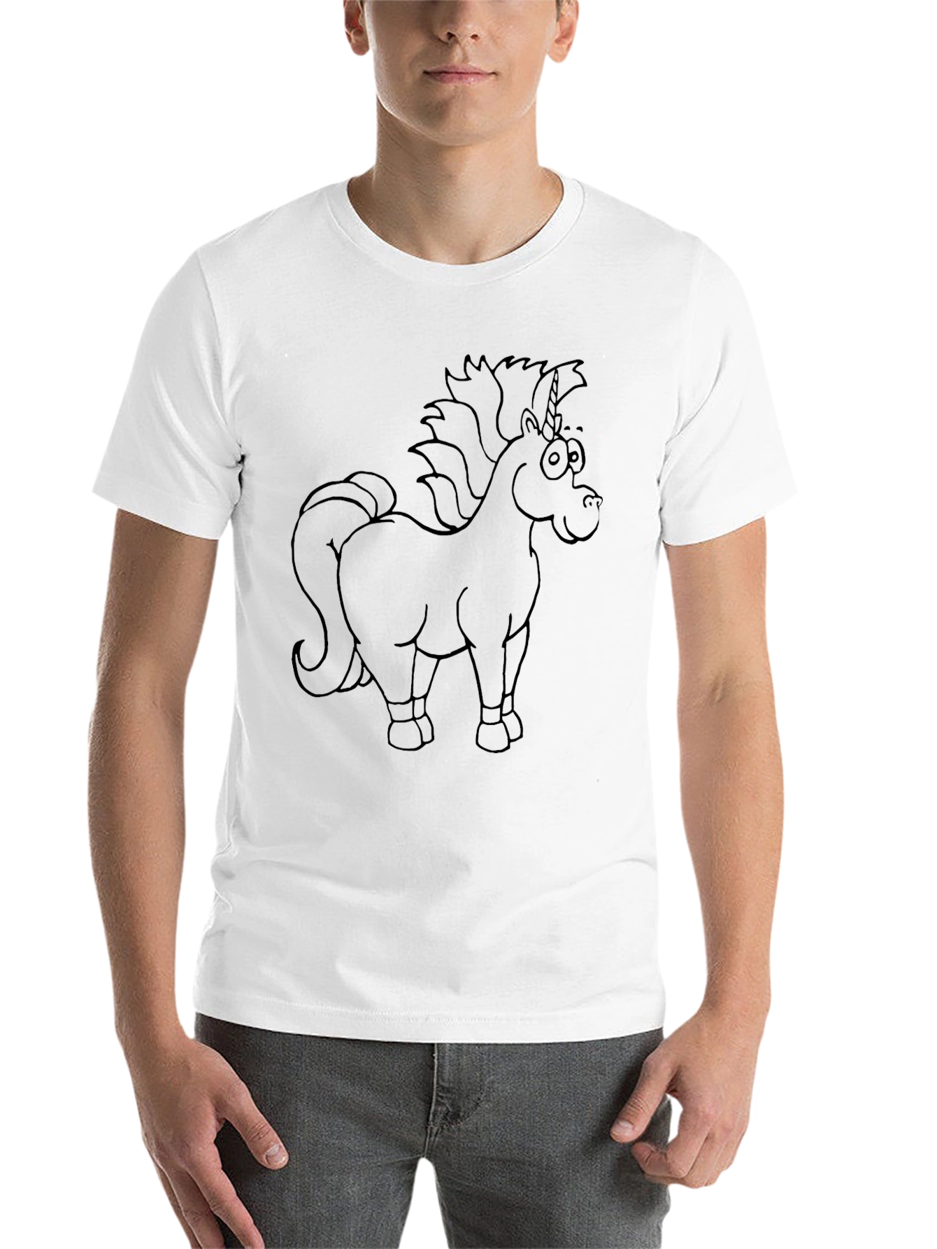 Unicorn Graphic Black T-Shirt