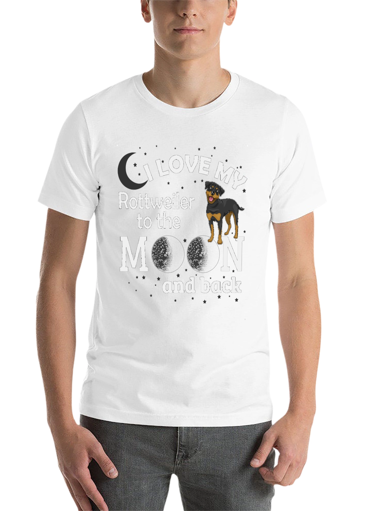 I Love My Rottweiler to the Moon T-Shirt
