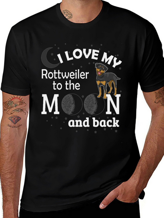 I Love My Rottweiler to the Moon T-Shirt