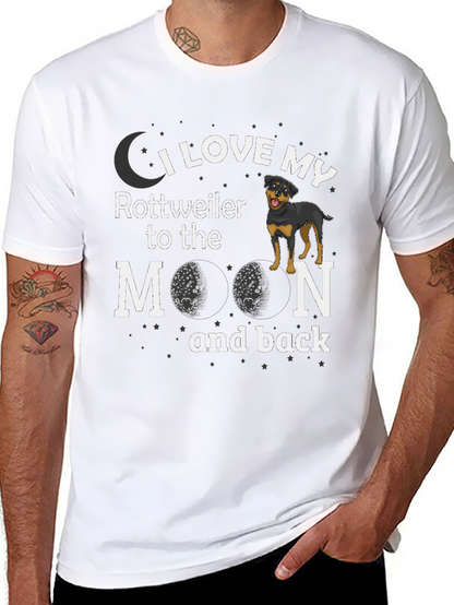 I Love My Rottweiler to the Moon T-Shirt