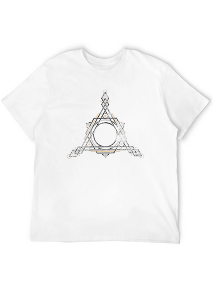 Geometric Triangle Graphic Black T-Shirt