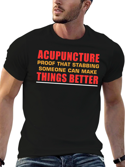 Acupuncture Stabbing T-Shirt - Funny Graphic Tee
