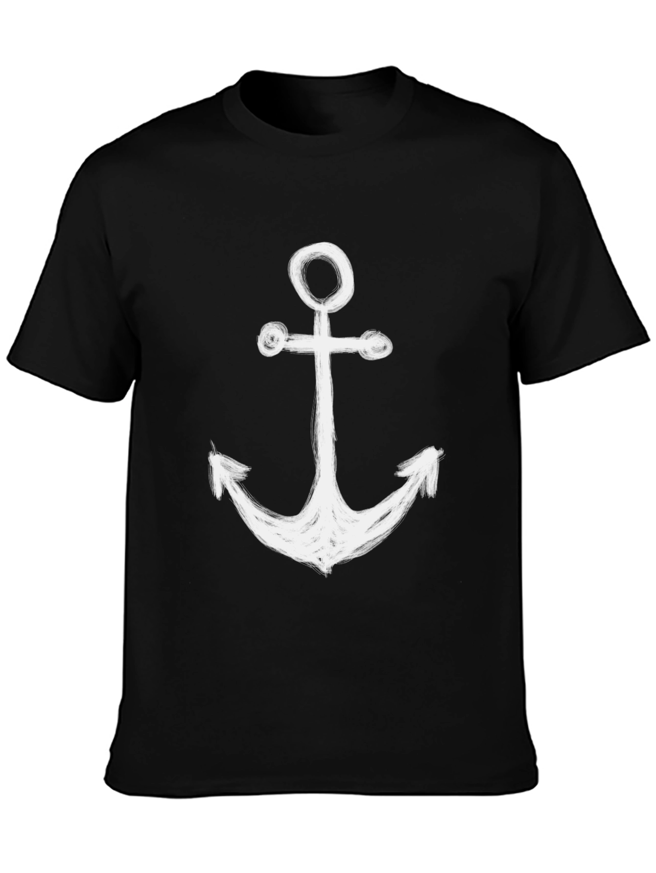 Anchor Graphic Print Black T-Shirt