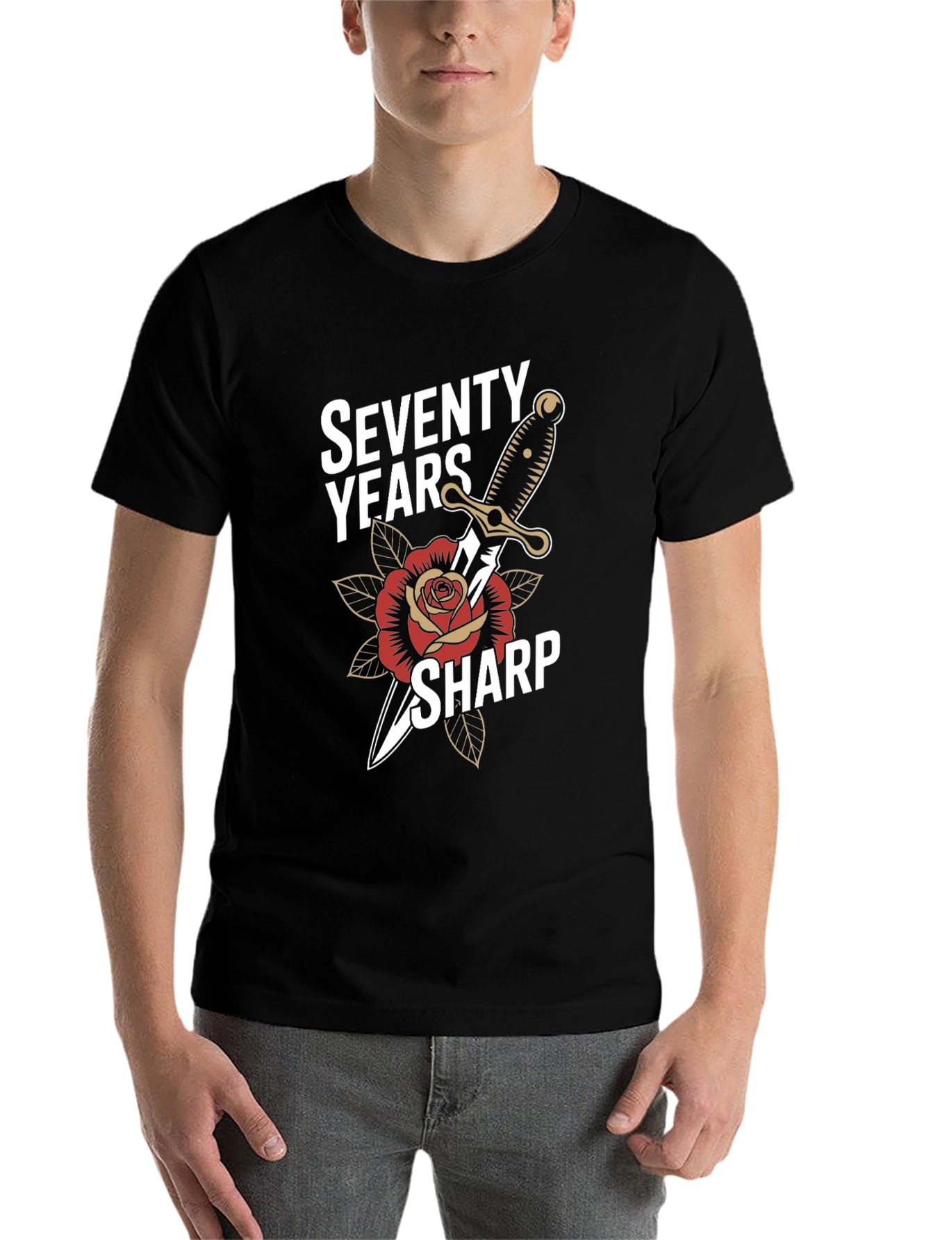 Seventy Years Sharp Graphic T-Shirt