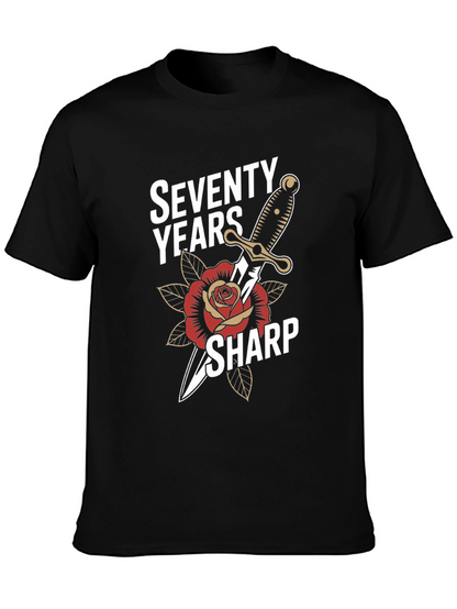 Seventy Years Sharp Graphic T-Shirt