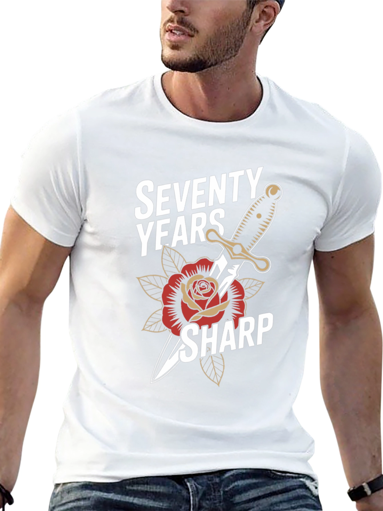 Seventy Years Sharp Graphic T-Shirt