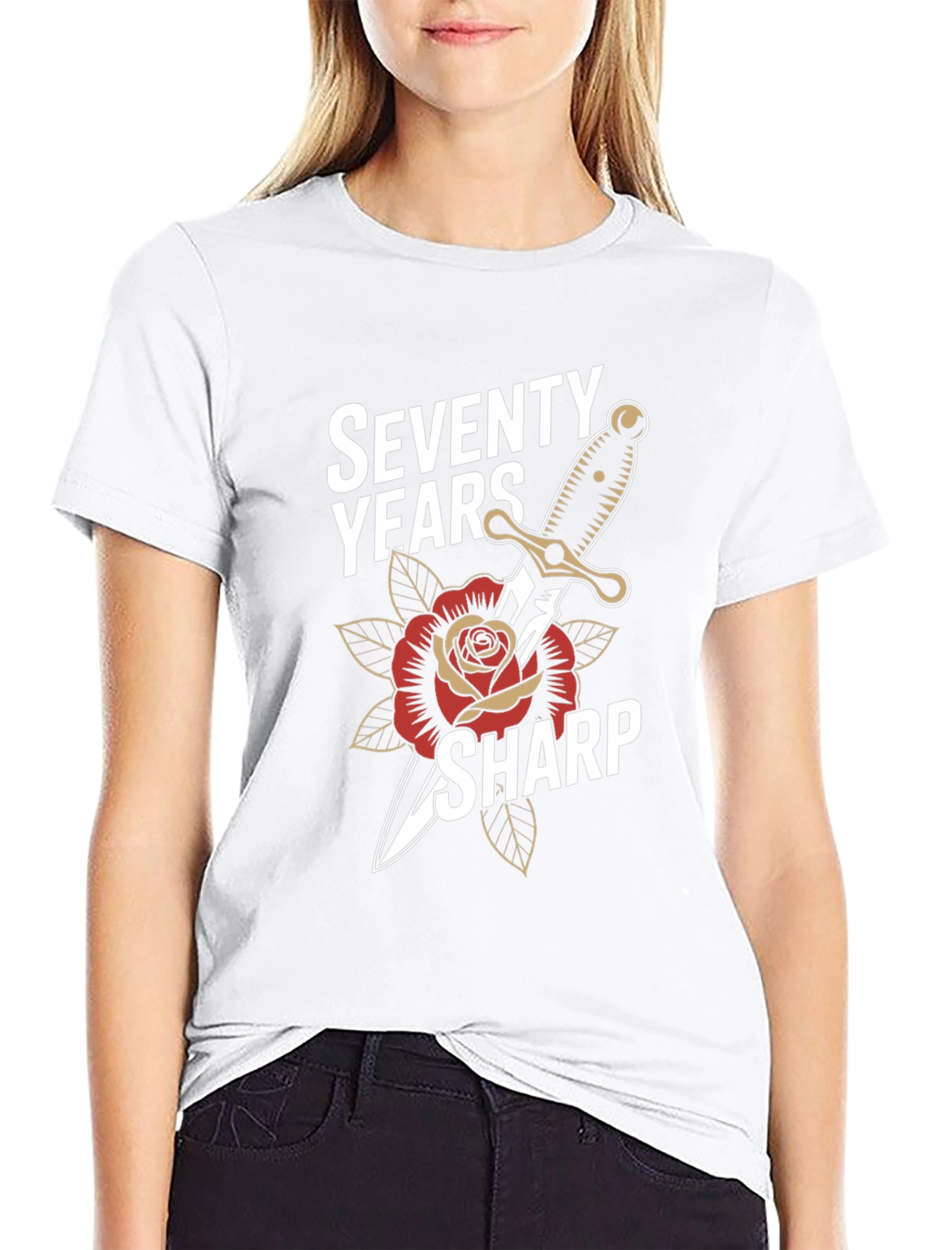 Seventy Years Sharp Graphic T-Shirt