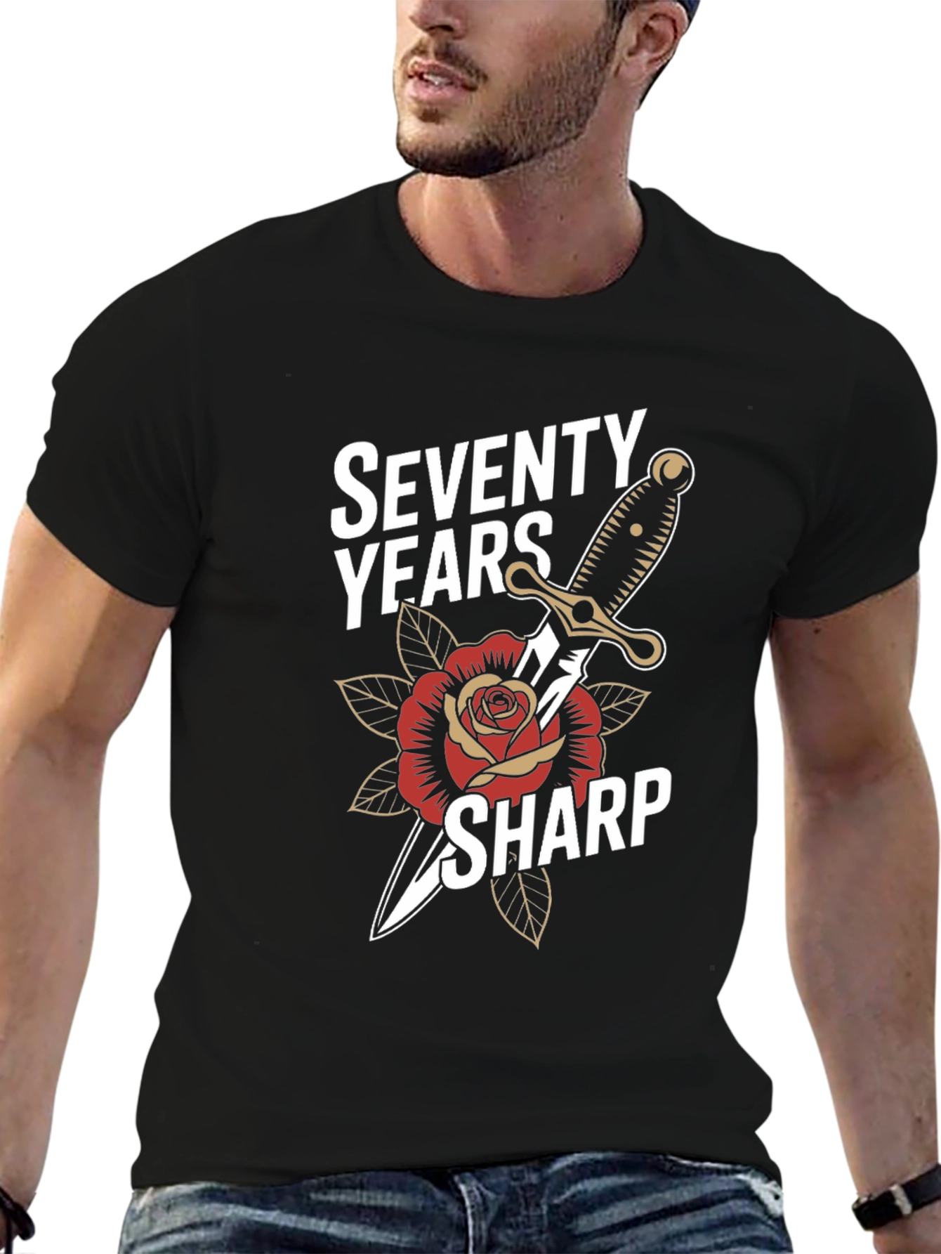 Seventy Years Sharp Graphic T-Shirt