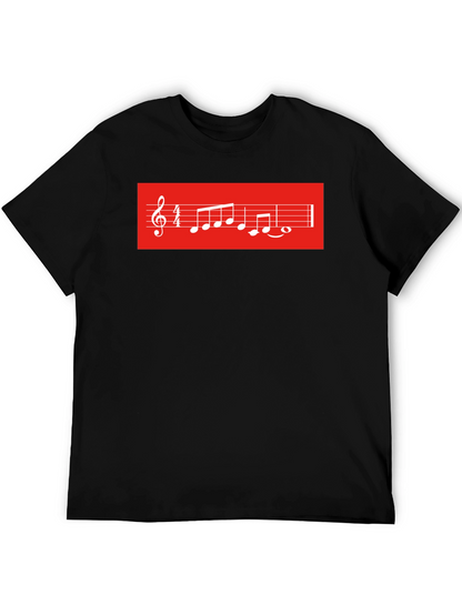 Musical Score Graphic Tee - Black
