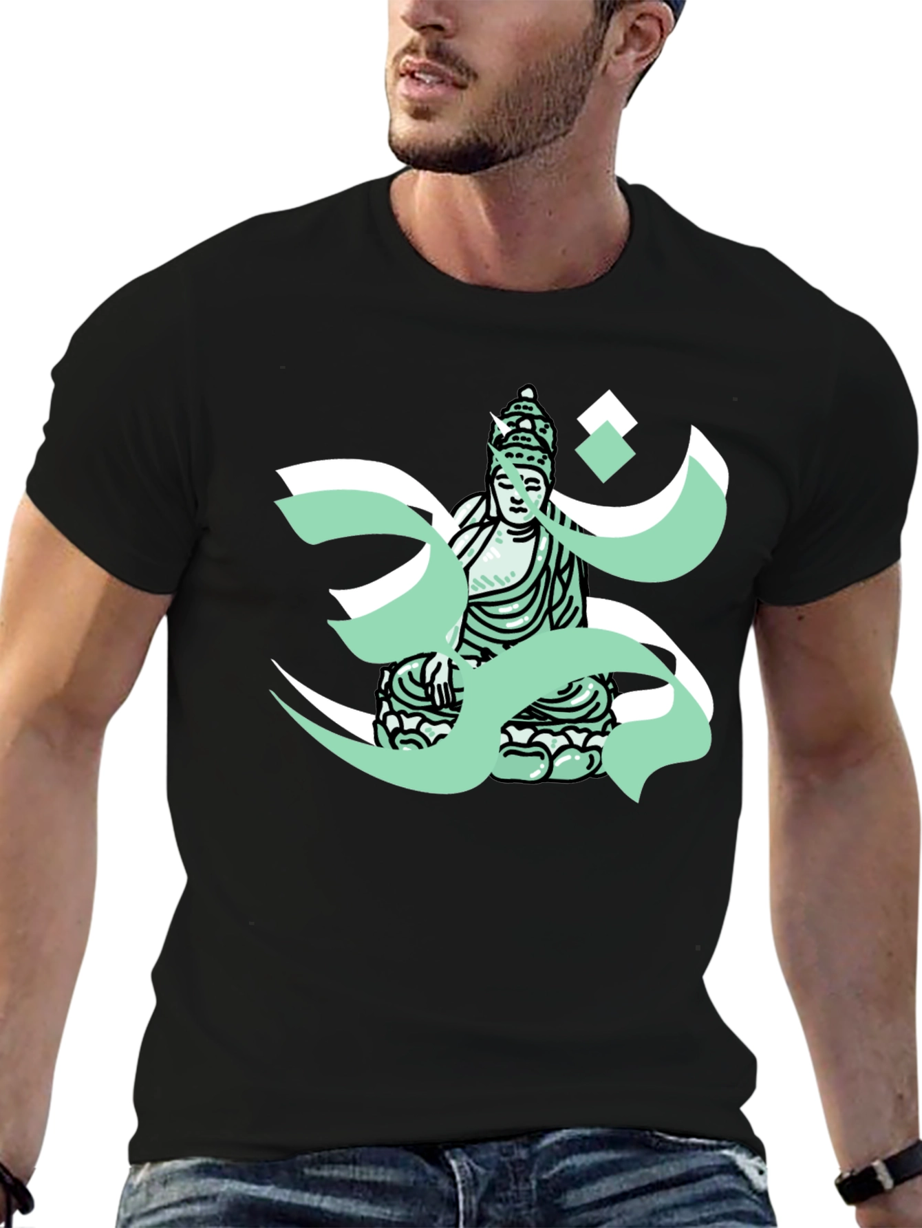 Buddha Om T-Shirt - Meditative Graphic Tee