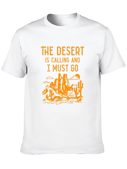 Desert Calling Graphic Tee - Black Cotton T-Shirt