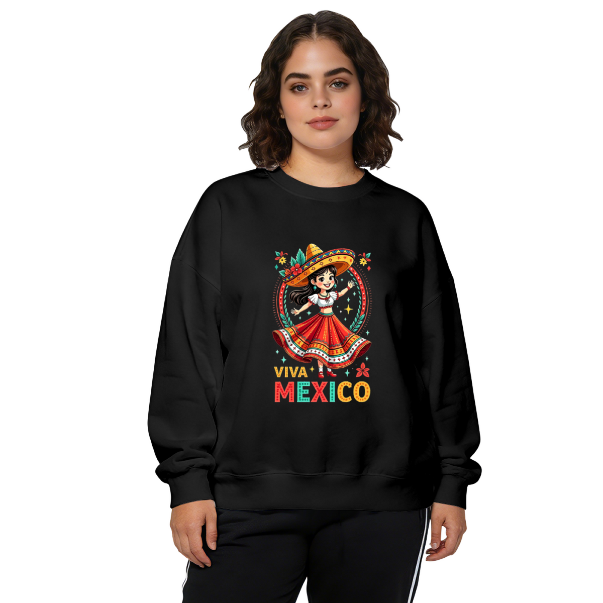 Luxury Gold Calvin Letter Logo Black Crewneck Sweatshirt
