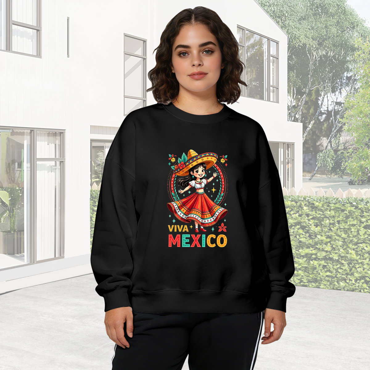 Luxury Gold Calvin Letter Logo Black Crewneck Sweatshirt