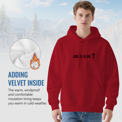 God Is Good Cross Faith?Inspired Red Hoodie