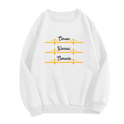 Carson Warhal Clemente Golden Gate Bridge Art Crewneck Sweatshirt