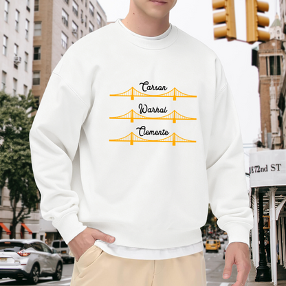 Carson Warhal Clemente Golden Gate Bridge Art Crewneck Sweatshirt