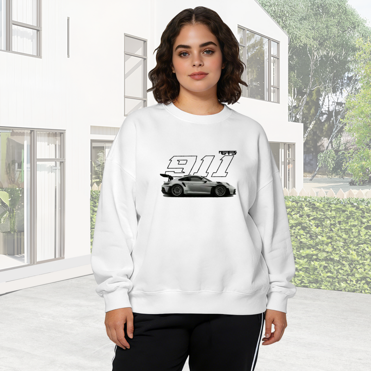 Porsche 911 GT3 Sport Car Graphic Crewneck Sweatshirt