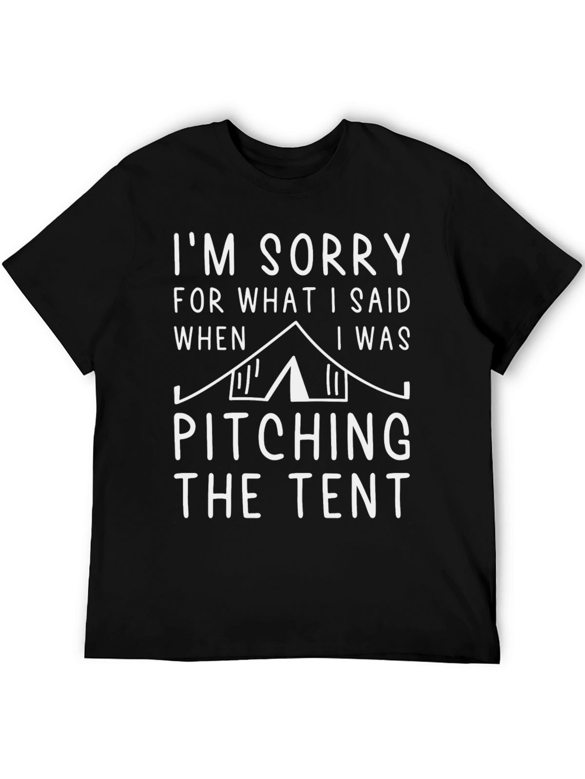 Funny Camping T-Shirt - Pitching the Tent