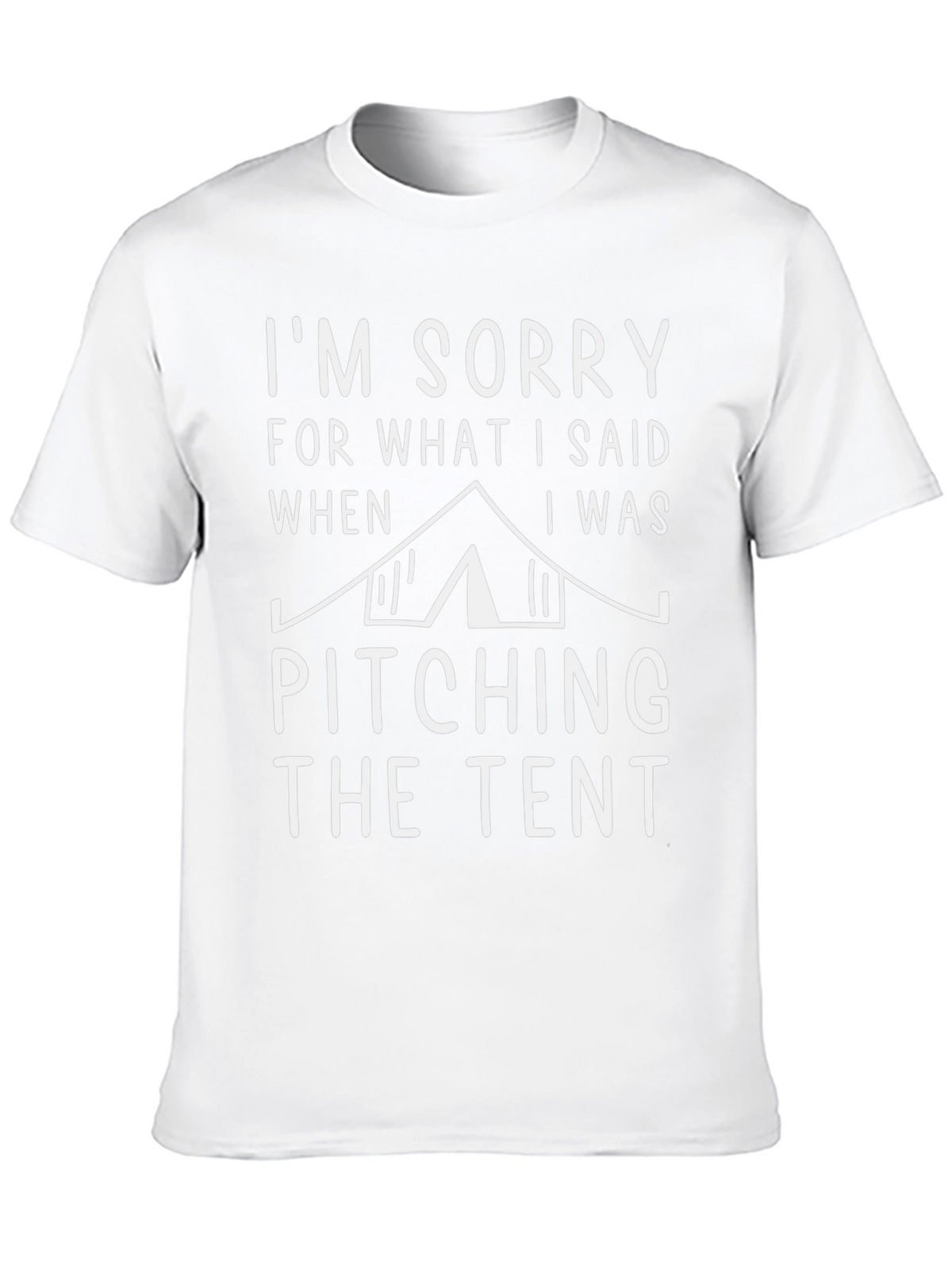 Funny Camping T-Shirt - Pitching the Tent