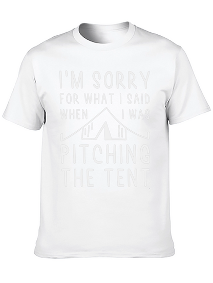 Funny Camping T-Shirt - Pitching the Tent