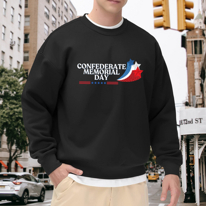 Confederate Memorial Day Patriotic Holiday Theme Crewneck Sweatshirt